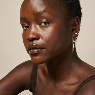 ENAMEL Copenhagen Øreringe, Sofia Earrings Light pink, khaki green, peach and pearl