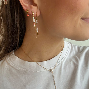 ENAMEL Copenhagen Øreringe, Sofia Earrings White and Pearls