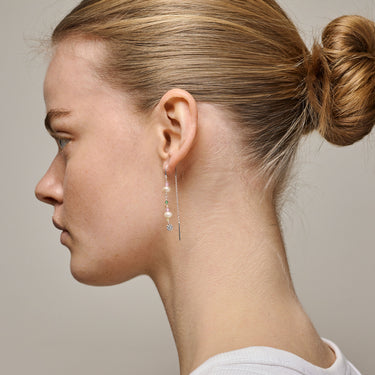 ENAMEL Copenhagen Øreringe, Sofia Earrings Light pink, khaki green, peach and pearl