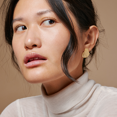 ENAMEL Copenhagen Øreringe, Wave Earrings Gold Plated