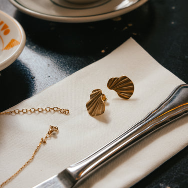 ENAMEL Copenhagen Øreringe, Wave Earrings Gold Plated