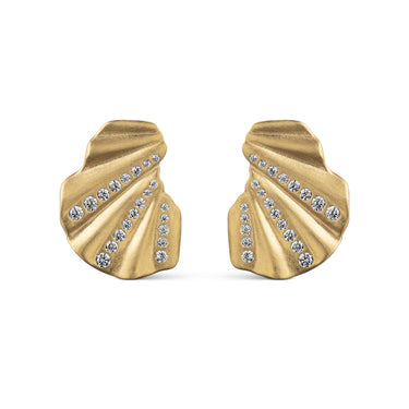 ENAMEL Copenhagen Øreringe, Wave CZ Earrings Clear CZ