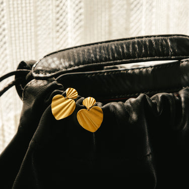 ENAMEL Copenhagen Øreringe, Wave Heart Earrings Gold Plated