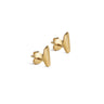 ENAMEL Copenhagen Øreringe, Wave Leaf Earrings Gold Plated