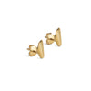 ENAMEL Copenhagen Øreringe, Wave Leaf Earrings Gold Plated