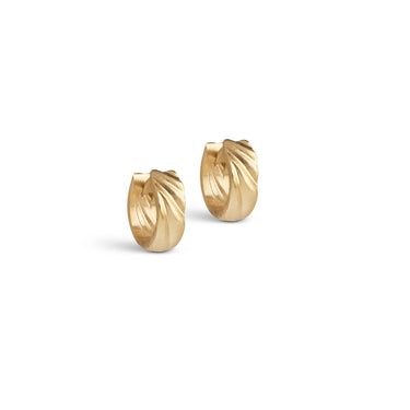 ENAMEL Copenhagen Øreringe, Wave Mini Earrings Gold Plated