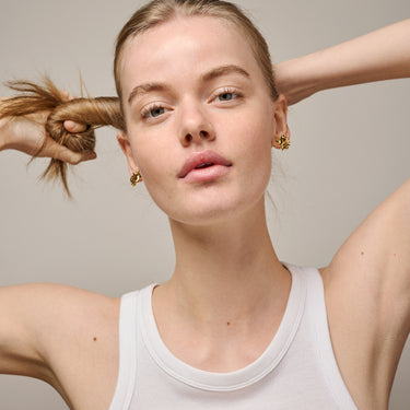 ENAMEL Copenhagen Ørestikker, Large Sunshine Earrings 925S/GP