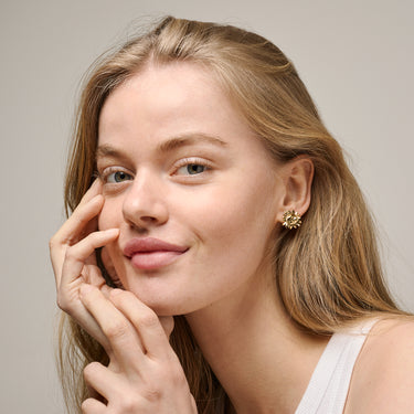 ENAMEL Copenhagen Ørestikker, Large Sunshine Earrings 925S/GP