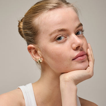 ENAMEL Copenhagen Ørestikker, Large Sunshine Earrings 925S/GP