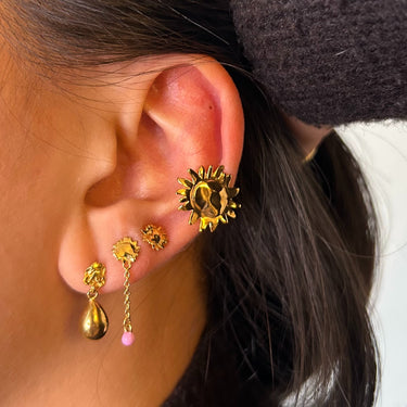 ENAMEL Copenhagen Ørestikker, Large Sunshine Earrings 925S/GP