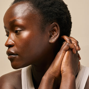 ENAMEL Copenhagen Ørestikker, Organic Heart Earrings 925S/GP/M