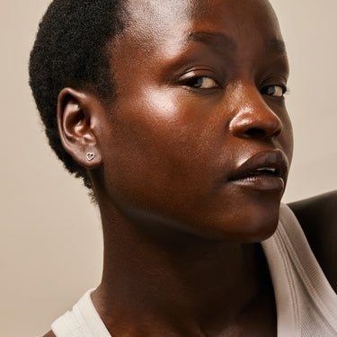 ENAMEL Copenhagen Ørestikker, Organic Heart Earrings 925S/M