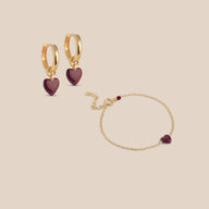 Amore Elegant Student Gavesæt Bordeaux Guld