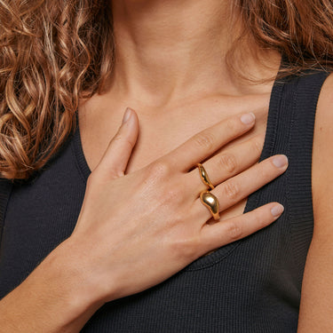 ENAMEL Copenhagen Ring, Agnete Small Rings 925S/GP