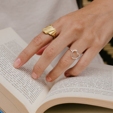 ENAMEL Copenhagen Ring, Organic Heart Rings 925S/M