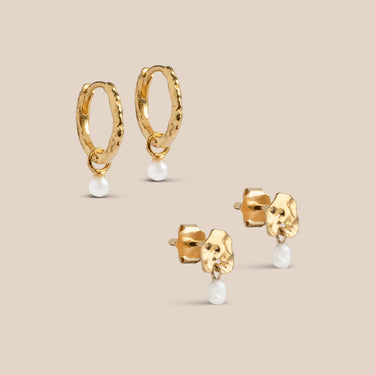 Soft Pearl Stack Øreringe