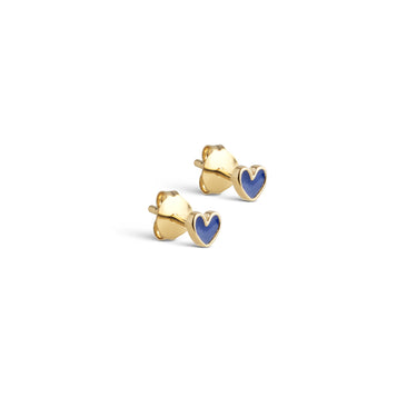 ENAMEL Copenhagen Studs, Amore Earrings Indigo