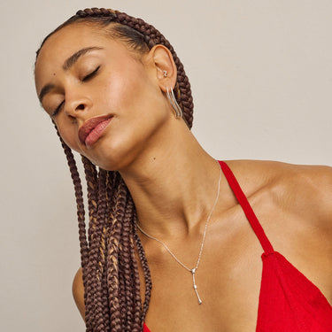 ENAMEL Copenhagen Studs, Nara Long Earrings 925S