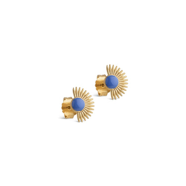 ENAMEL Copenhagen Studs, Soleil Earrings Cornflower
