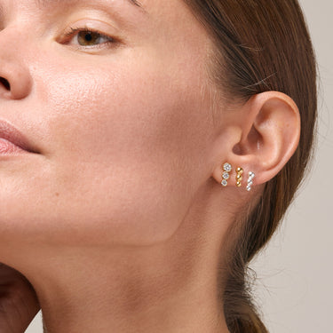 ENAMEL Copenhagen Studs, Trinity Earrings 925S/GP