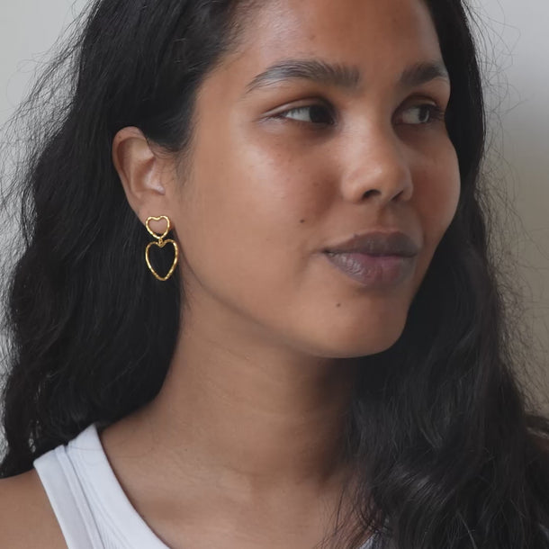 ENAMEL Copenhagen Øreringe, Organic Lovelink Earrings Gold Plated