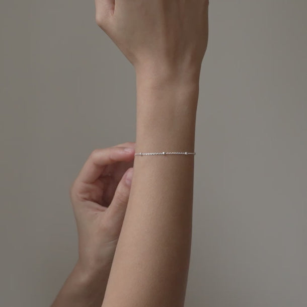 ENAMEL Copenhagen Armbånd, Beaded Chain Bracelets Silver Plated