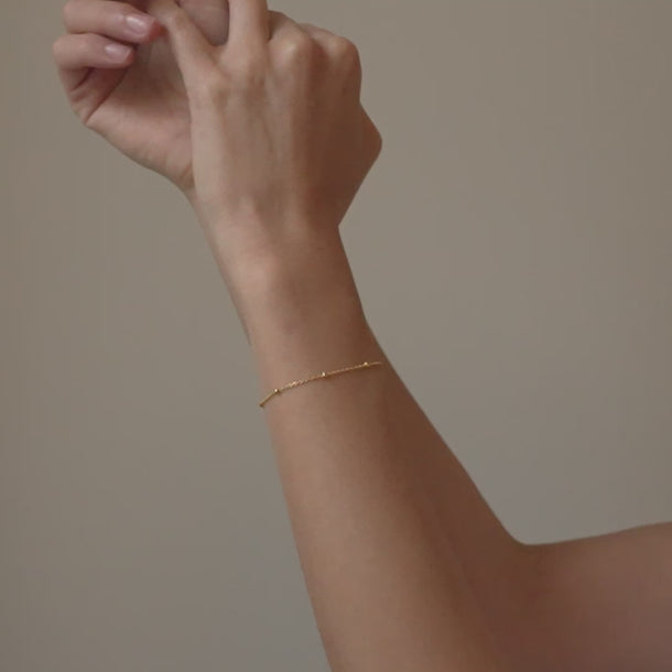 ENAMEL Copenhagen Armbånd, Beaded Chain Bracelets Gold Plated