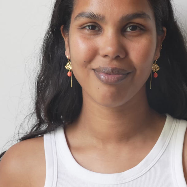 ENAMEL Copenhagen Øreringe, Kai Earrings Light Coral