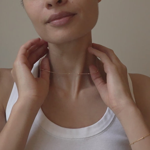 ENAMEL Copenhagen Halskæde, Beaded Chain Necklaces Gold Plated