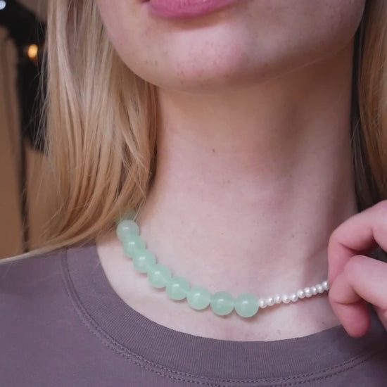 ENAMEL Copenhagen Halskæde, Yara Necklaces Pearls, Light Blue and Light Green