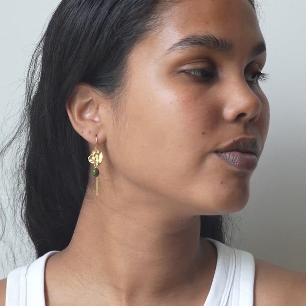 ENAMEL Copenhagen Øreringe, Kai Earrings Khaki