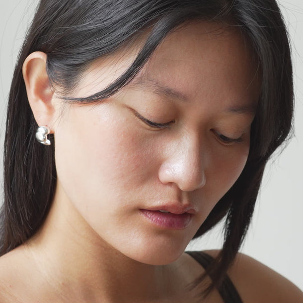 ENAMEL Copenhagen Hoops, Melia Chunky Earrings 925S