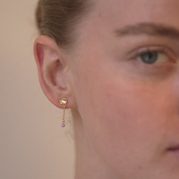 ENAMEL Copenhagen Øreringe, Sunshine Drop Earrings Pink