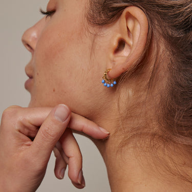 ENAMEL Copenhagen Hoops, Astrid Earrings Cornflower