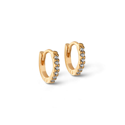 ENAMEL Copenhagen Hoops, Petite Flora 6 mm Earrings 925S/GP/M