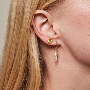 ENAMEL Copenhagen Ørestikker, Organic clover Earrings 925S/GP/M